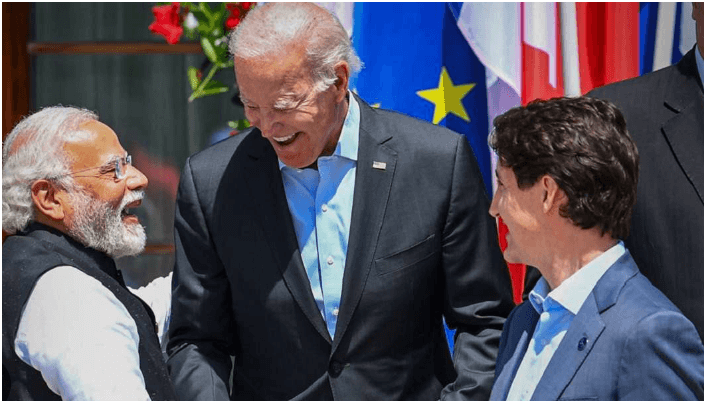 G7 Summit: PM Narendra Modi Unites with Biden, Macron, Kishida; Trudeau Absence Noted